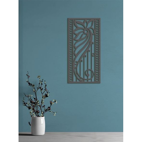 Dřevěná květinová mandala na zeď