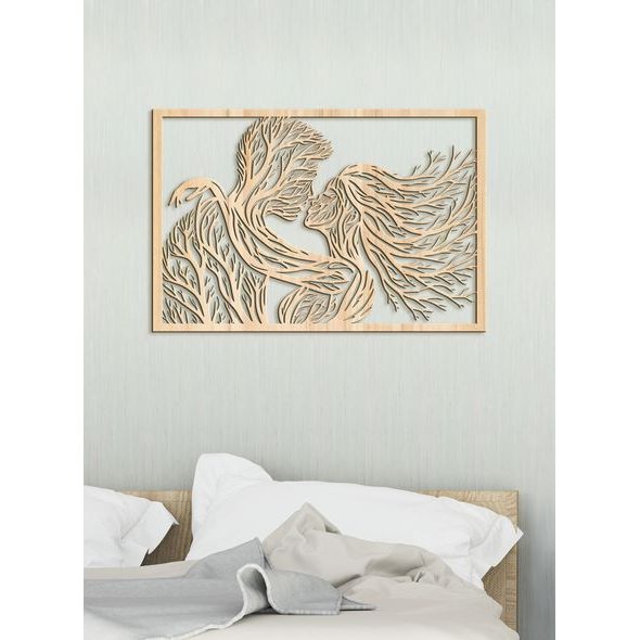 Romantický dřevěný obrázek BOZK