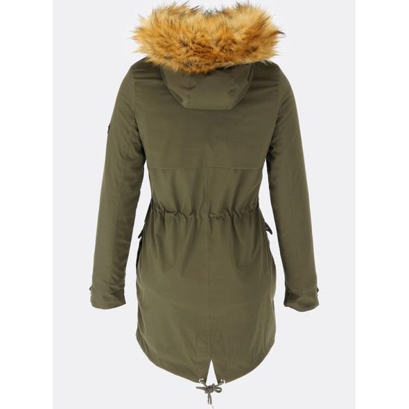 Parka s odopínateľným futrom khaki