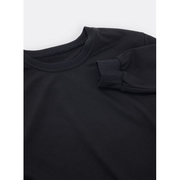 Dámska mikina bez kapucne čierna