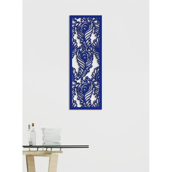 Luxusní dřevěná mandala Páví peří