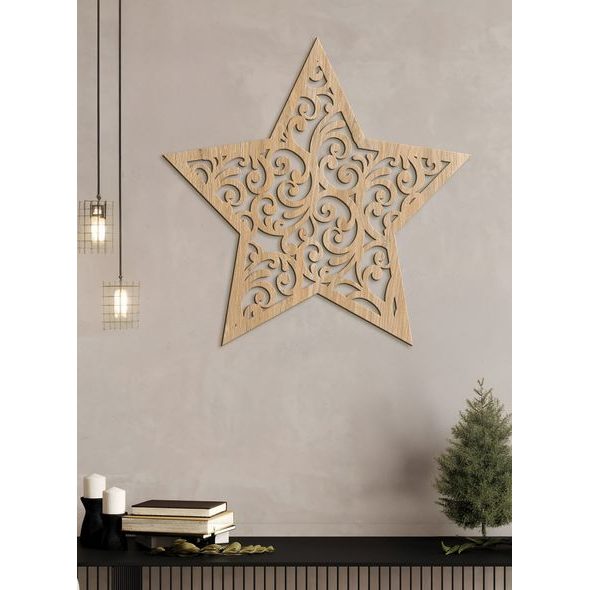 Dřevěná dekorace Hvězda Orientu