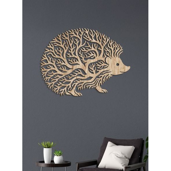 Dekorativní dřevěný obraz Ježek