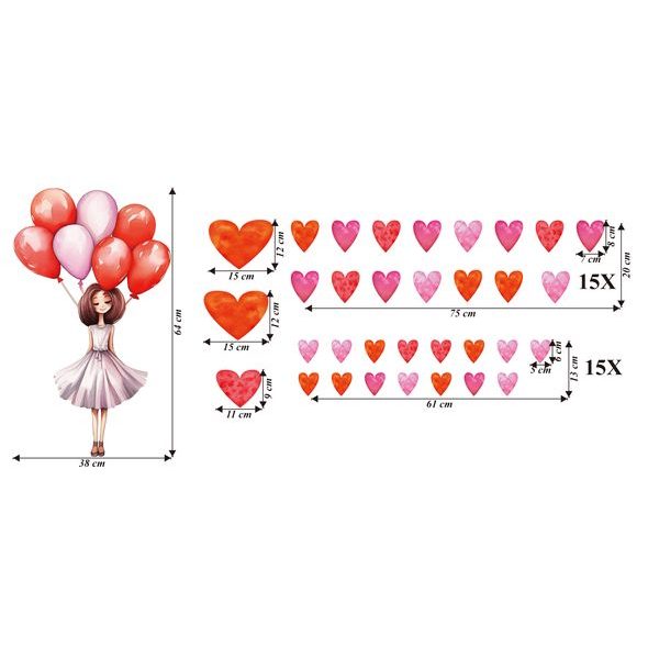 Dívka v objetí balónků