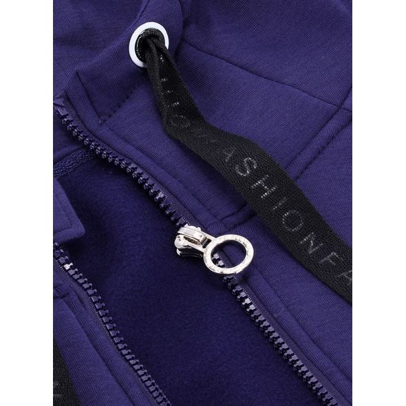 Dámská prodloužená mikina s kapucí fialová