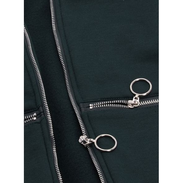 Tmavozelená dlhá dámska mikina