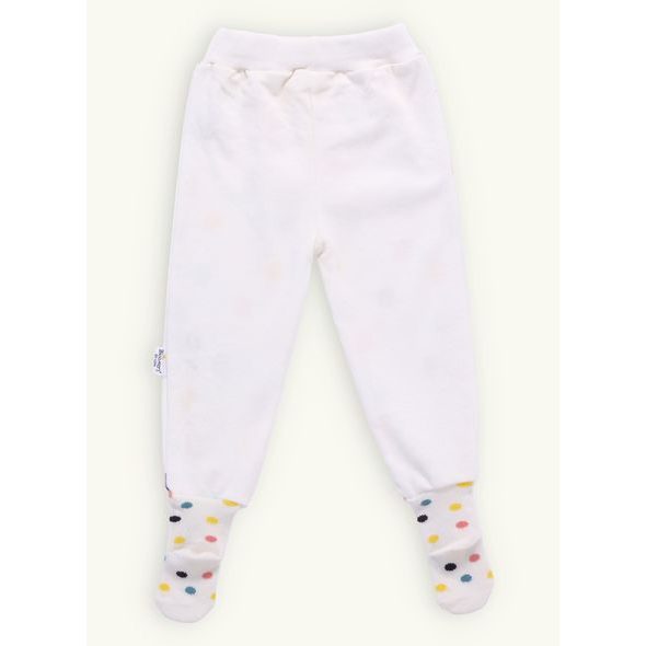 Dojčenské polodupačky bodkované biele