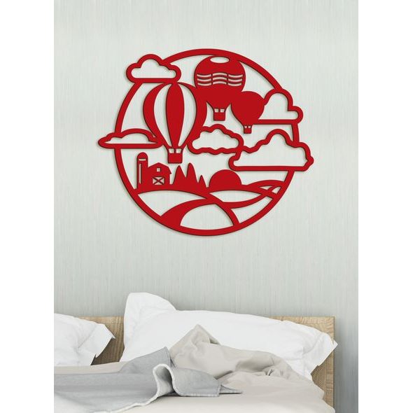 Dřevěný nástěnný obraz Balon Flight