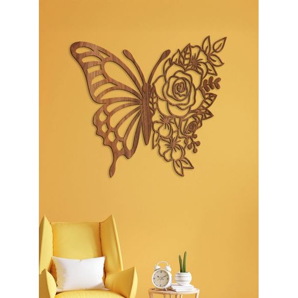 Dřevěný obraz na zeď Motýl