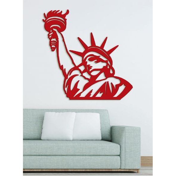 Dřevěná nástěnná malba Socha Svobody