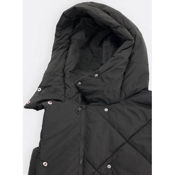 Dámska dlhá prešívaná vesta tmavozelená