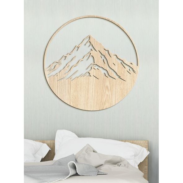 Dřevěný obraz Horská majestátnost