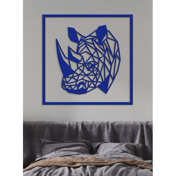 Dřevěný obraz nosorožce