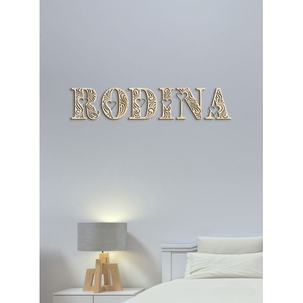 Drevený nápis RODINA