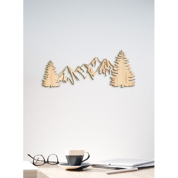 Dřevěná dekorace na zeď HORY