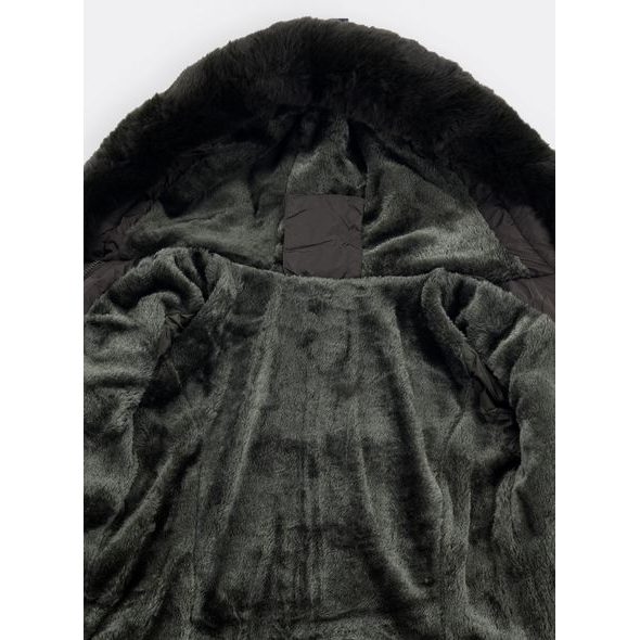 Dámská zimní prošívaná bunda tmavě zelená