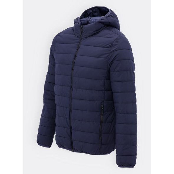 Pánska prešívaná bunda tmavomodrá