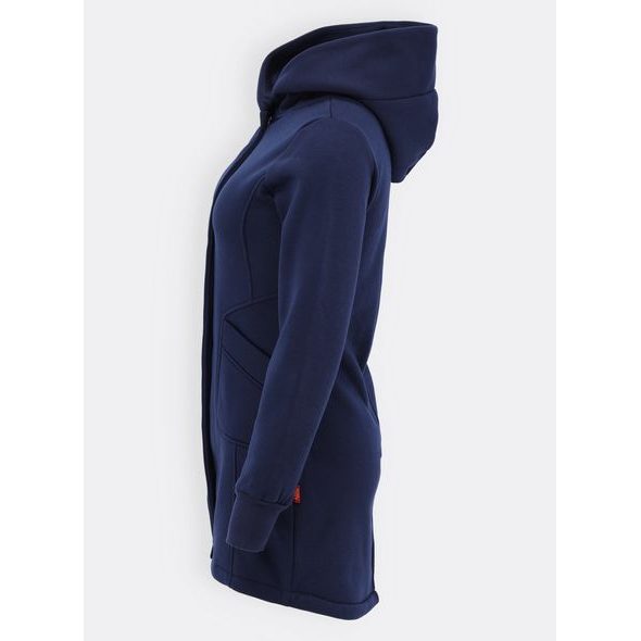 Tmavomodrá dlhá dámska mikina