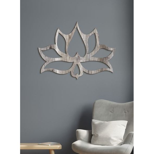 Dřevěný nástěnný obraz Flower LOTOS