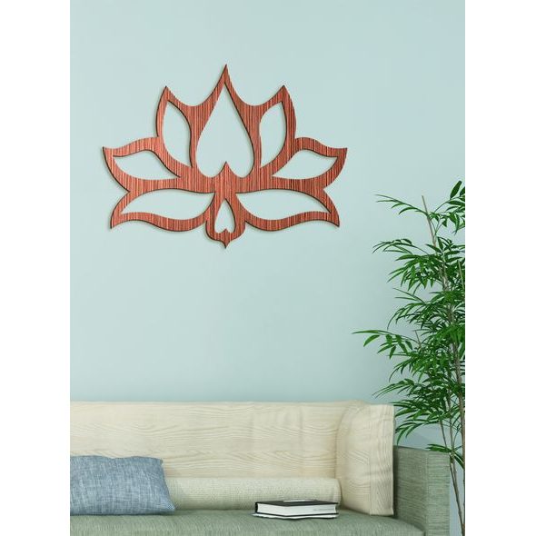 Dřevěný nástěnný obraz Flower LOTOS