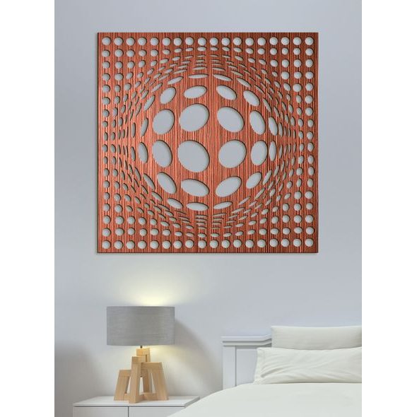 Dřevěný obraz 3D iluze