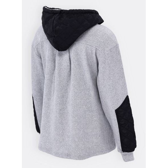 Dámská volná mikina s kapucí světle šedá