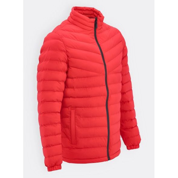 Pánská prošívaná bunda červená