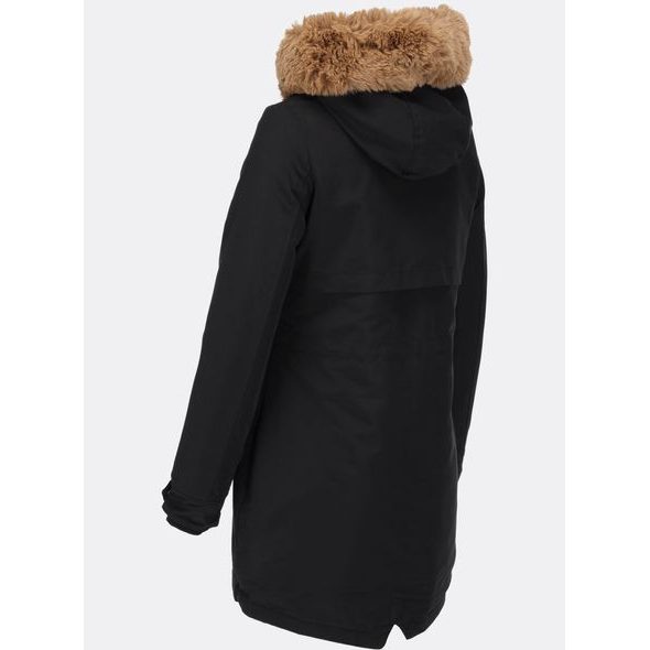 Dámska zimná bunda s kapucňou čierna