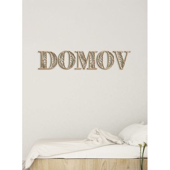 Drevený nápis "DOMOV"