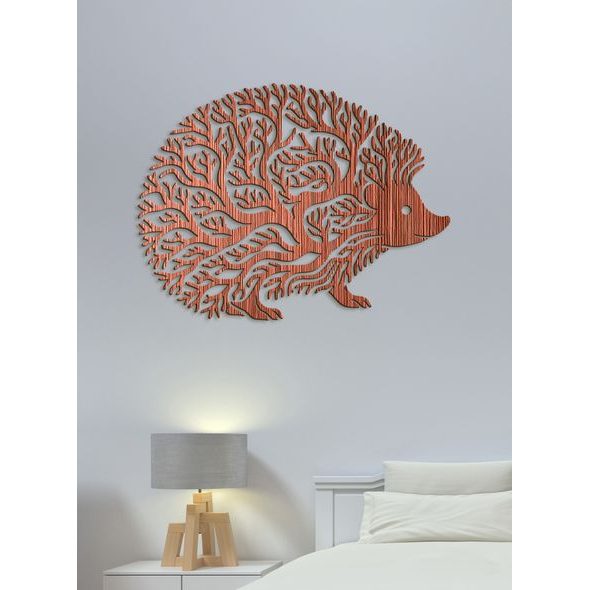 Dekorativní dřevěný obraz Ježek