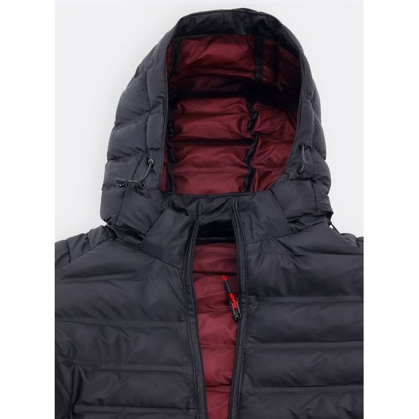 Pánská prošívaná bunda matně černá