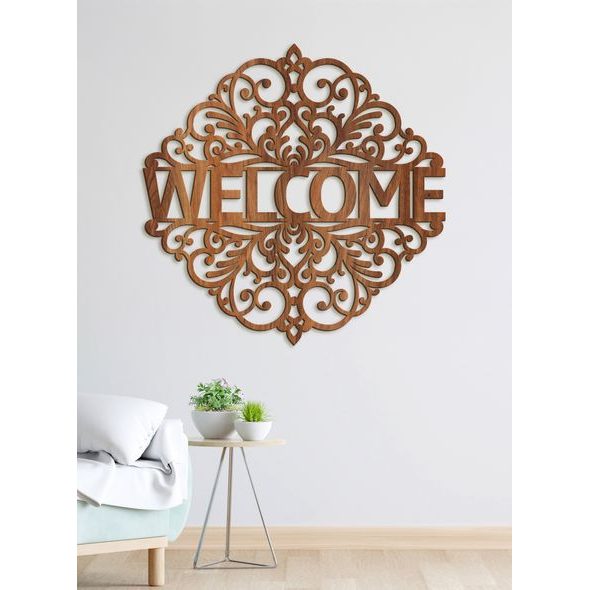 Drevený nápis "WELCOME"