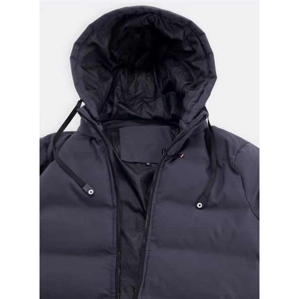 Pánská zimní bunda s kapucí grafitová