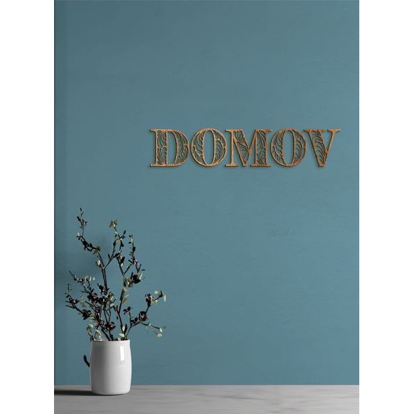 Drevený nápis "DOMOV"