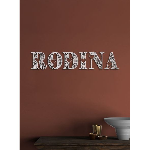 Drevený nápis RODINA