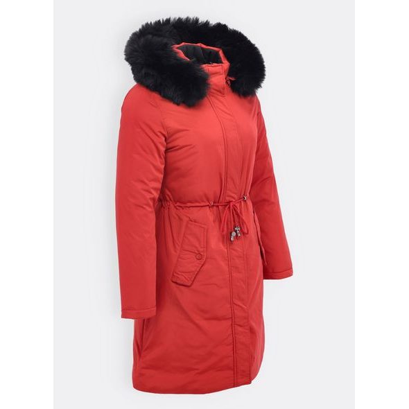 Dámská oboustranná bunda červeno-černá