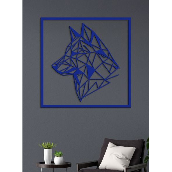 Dřevěný obraz Silueta vlka