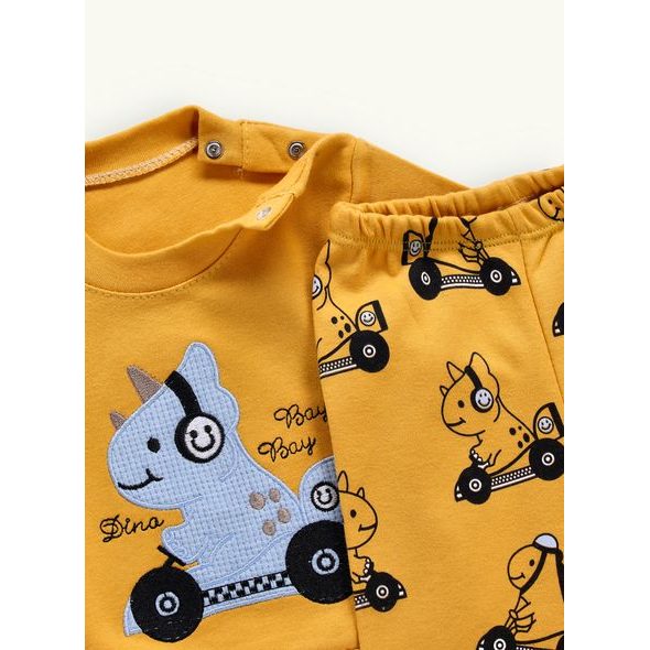 Dětská tepláková souprava NOSOROŽEC žlutá