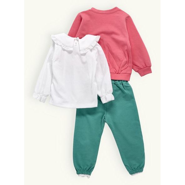 Dětská souprava MARGARETKA starorůžovo-zelená