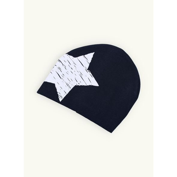 Dětská čepice Hvězda tmavě modrá