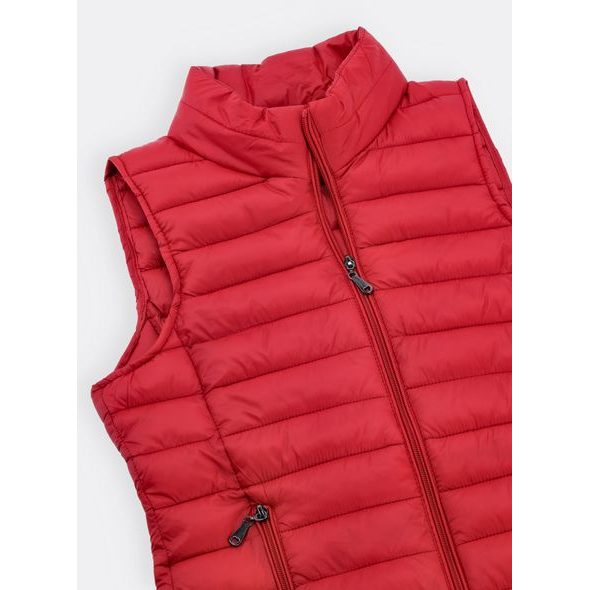 Dámska krátka prešívaná vesta červená