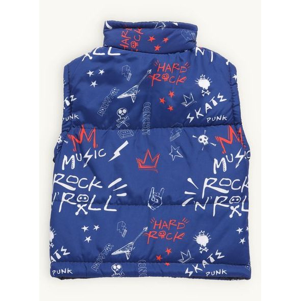 Dětská prošívaná vesta ROCKSTAR tmavě modrá