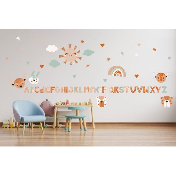 Veselá abeceda s indiánským motivem