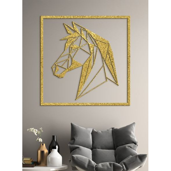 Dřevěný obrázek siluety koně