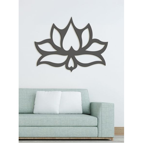 Dřevěný nástěnný obraz Flower LOTOS