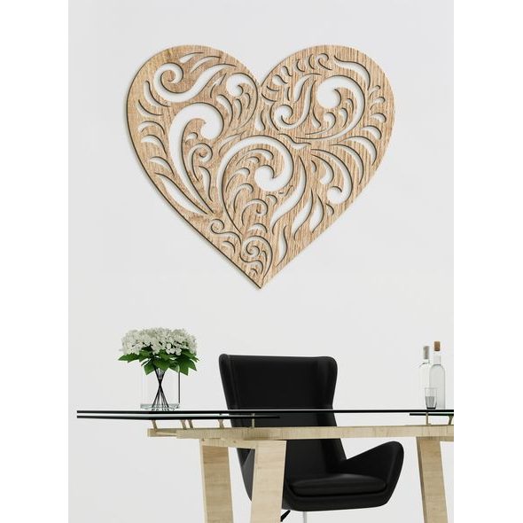 Dřevěný nástěnný obraz Srdce SPIRIT