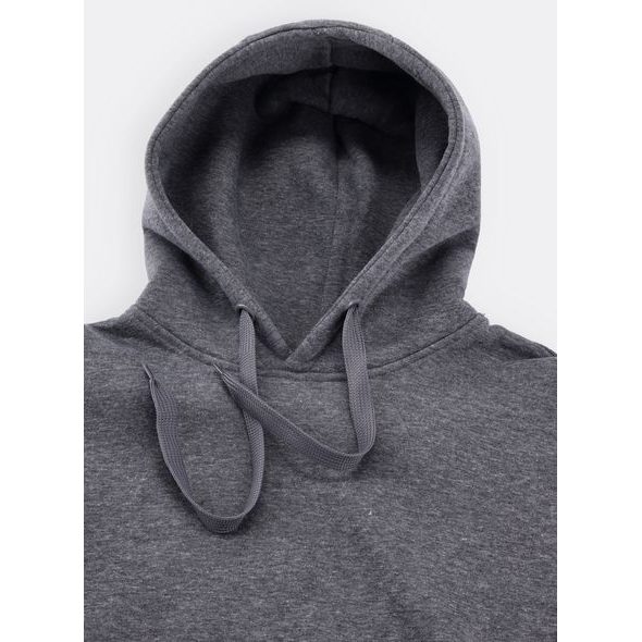 Pánská mikina s kapucí a klokaní kapsou grafitová