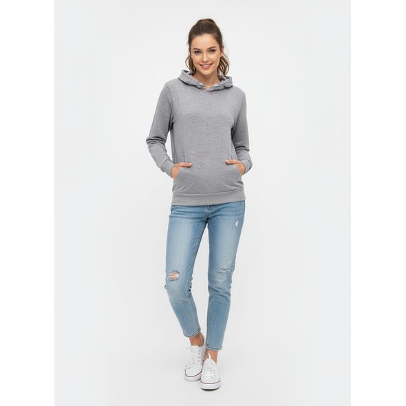 DÁMSKA MIKINA S KAPUCŇOU SIVÁ