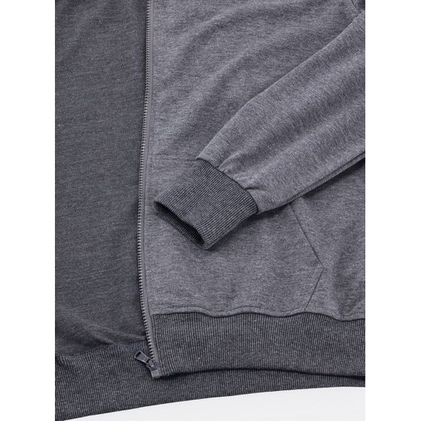 Pánská mikina s kapucí na zip grafitová