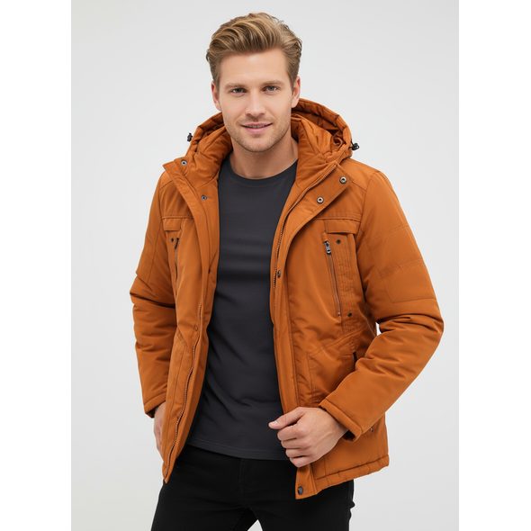 PÁNSKÁ ZIMNÍ BUNDA HNĚDÁ